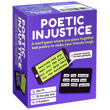 Poetic Injustice - A Magnetic Word Game Where You Make Bad Poetry for Laughs - Family Night Ideas & Fun Party Games for Ages 17+ - Spark Laughter