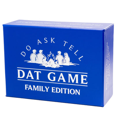 DAT Game Family Edition Card Game, Funny Card Games for Kids Teens and Adults, Highest Rated Card Games Style Party Play with 150 Do Ask Tell Prompt