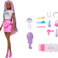Barbie Rainbow Sparkle Hair Doll, Extra-Long and Colorful Hair with 12 Styling Accessories Like Glitter Tube, Brush, Clips, Dryer and More
