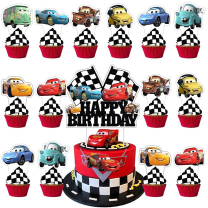 25 Pcs Cake Topper and Cupcake Toppers Set Birthday Party Supplies for C Birthday Decorations