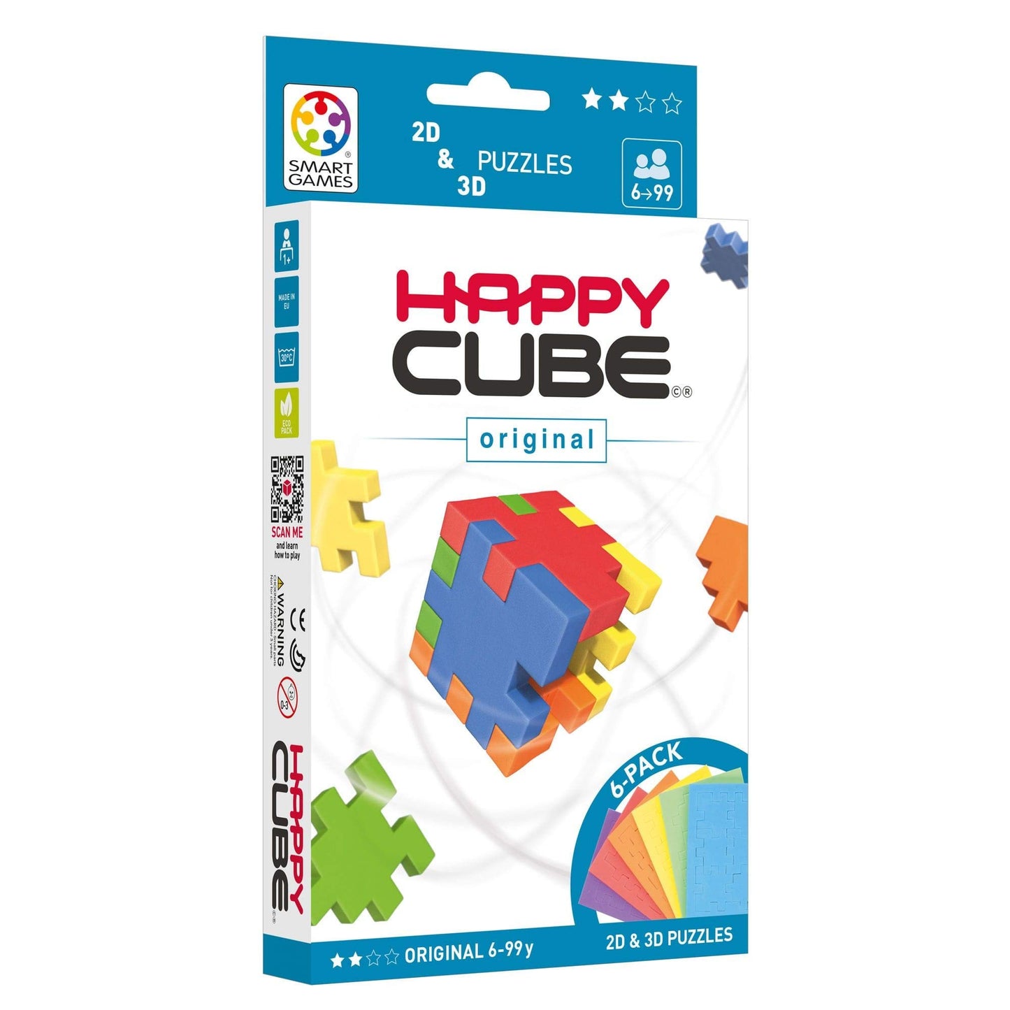 Happy HCO300 Original Cardboard Box 3D Puzzle, Pack of 6, 13x2,6x23 cm