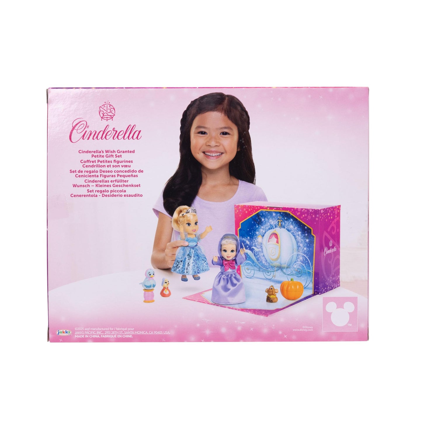 Disney Princess Cinderella & Fairy Godmother Petite Doll Playset Fashion Dolls, Complete with 5 Points of Articulation Dolls Can Be Posed in Many