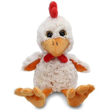 DolliBu Plush Rooster Stuffed Animal - Soft Plush Huggable Sitting Yellow Rooster, Adorable Playtime Plush Toy, Cute Farm Life Cuddle Gift for Kids