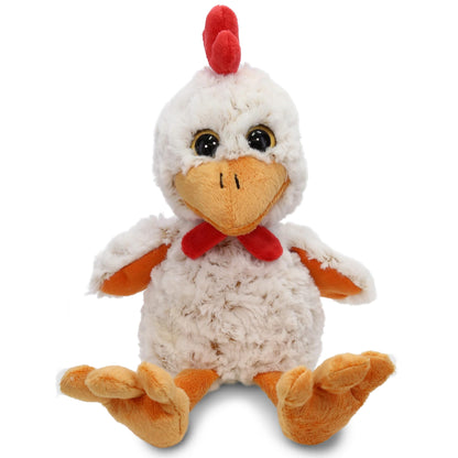 DolliBu Plush Rooster Stuffed Animal - Soft Plush Huggable Sitting Yellow Rooster, Adorable Playtime Plush Toy, Cute Farm Life Cuddle Gift for Kids