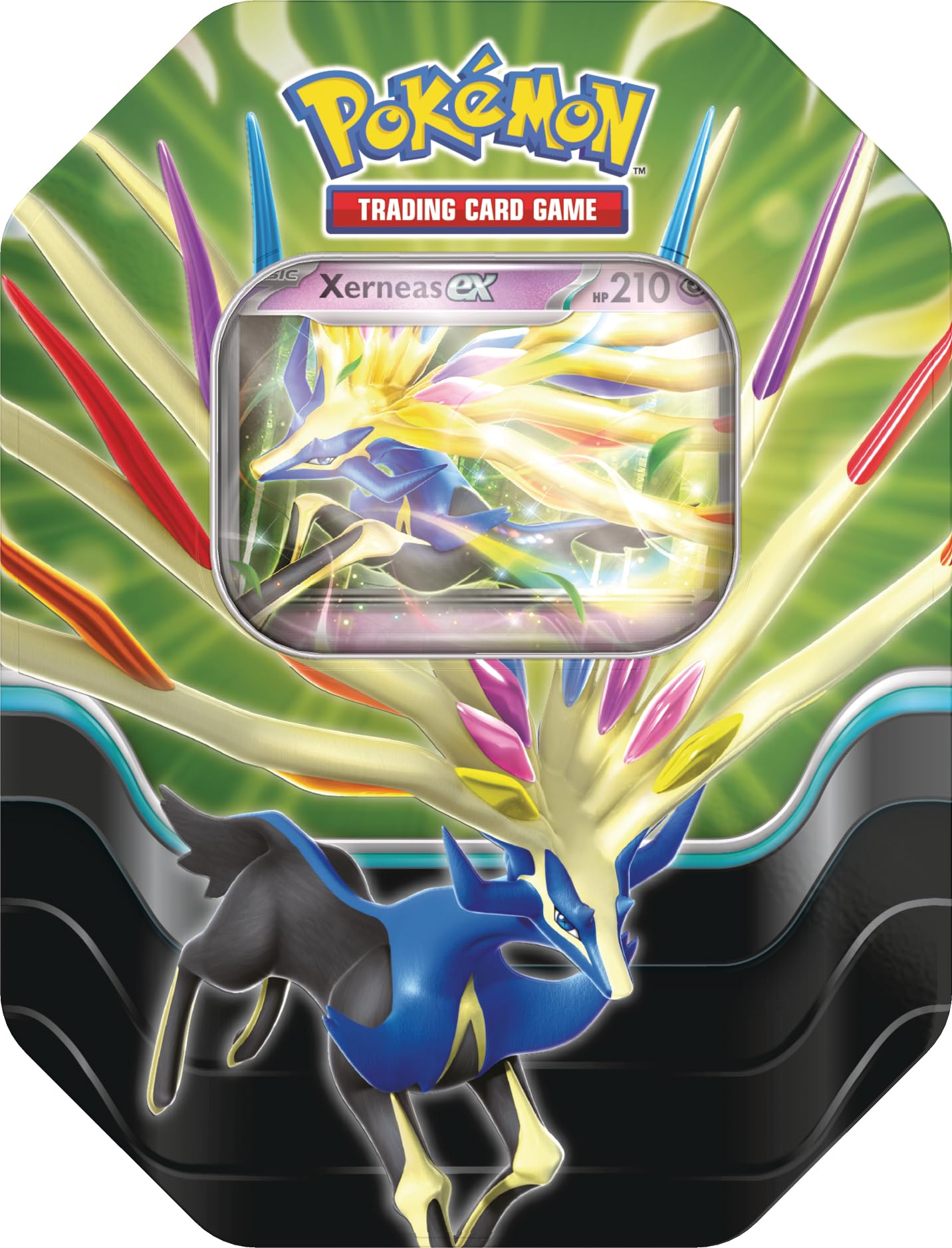Pokémon TCG: Azure Legends Tin - Xerneas ex (4 Booster Packs & 1 Foil Promo Card)