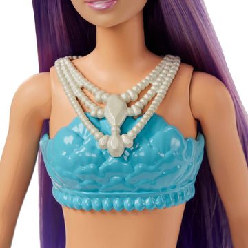 Barbie Dreamtopia Mermaid Doll with Purple Hair, Blue & Purple Ombre Tail & Headband Accessory