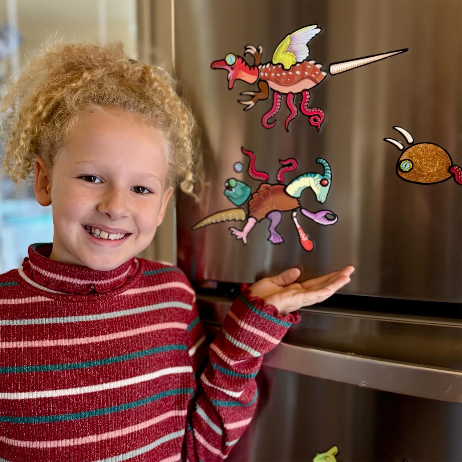 MAGNOMATIC Ancient Animals Construction Kit - Funny Fridge Magnet Creature Creation Kit