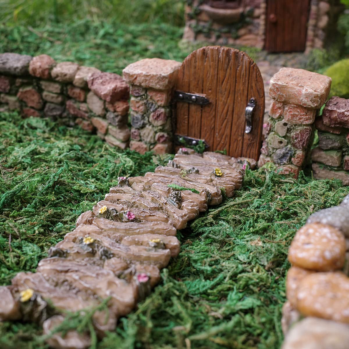 Treasure Gurus Miniature Flower Stone Path Fairy Garden Accessory Dollhouse Ornament