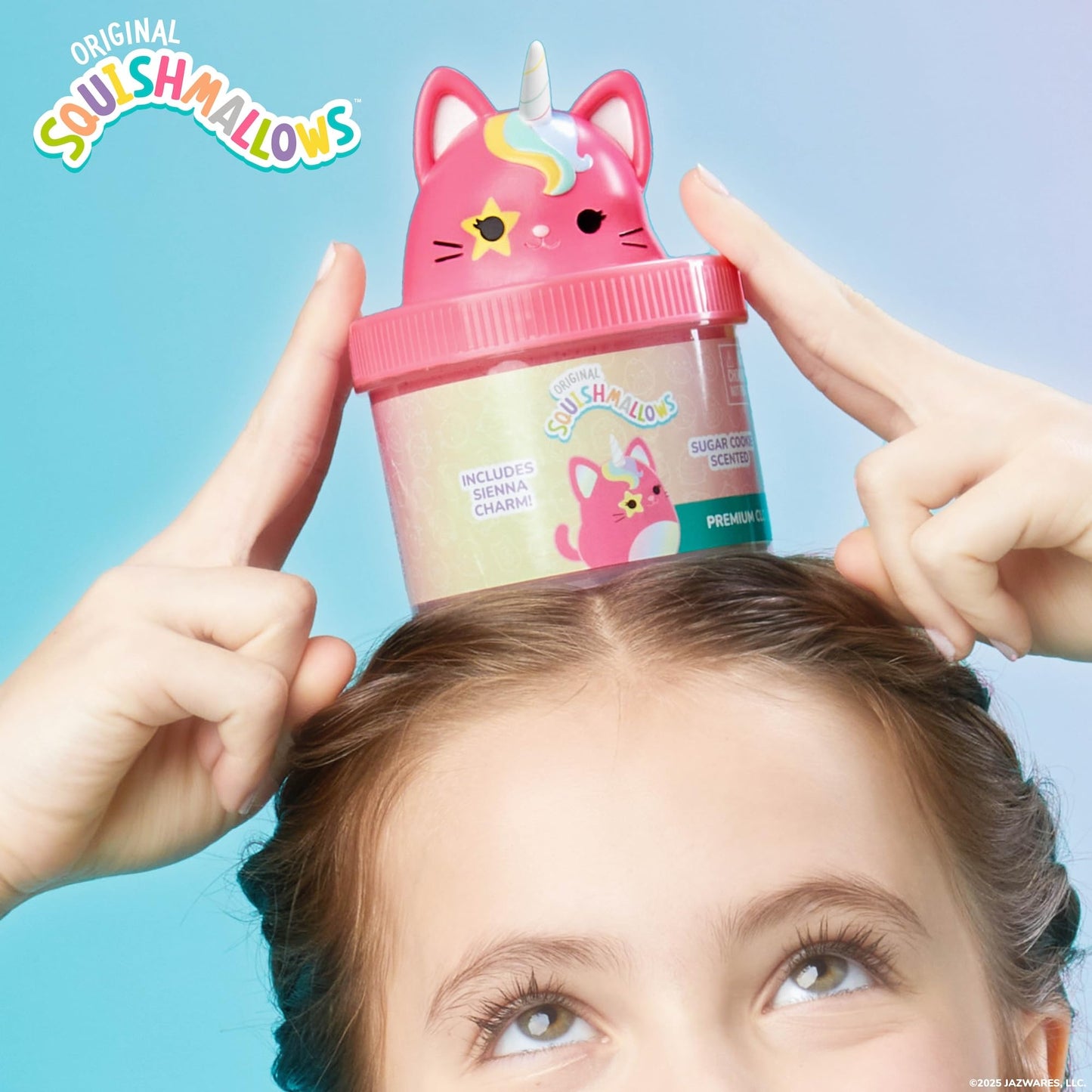 Original Squishmallows Scented Slime Jar, Sugar Cookie, Sienna the Caticorn