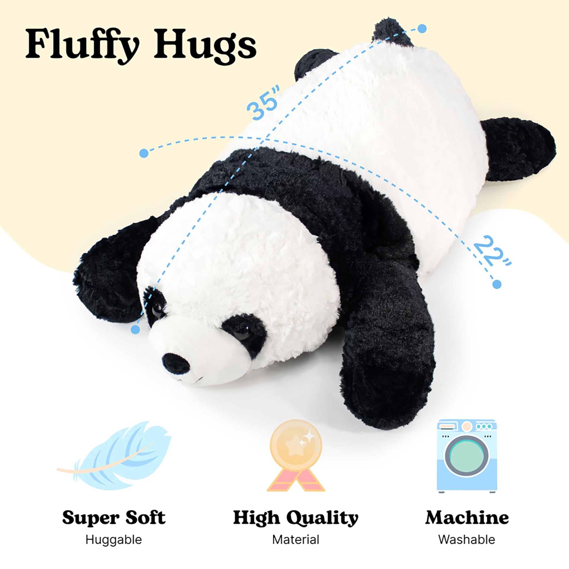 RB Royal Brooks Extra Large Stuffed Teddy Bear Hugging Toy Giant Sleeping Plush Body Pillow for Kids, Ideal for Bedroom Bed, Big Brown Fluffy and Soft