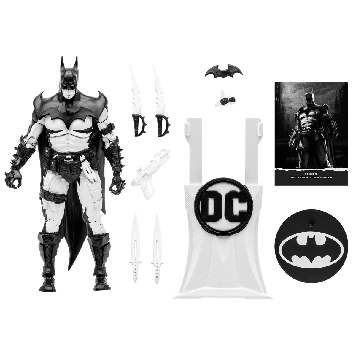McFarlane Toys DC Multiverse Batman 7-Inch Scale Figure - Sketch Artist Edition with Exclusive Accessories, Ultra Articulation, Designer Box, and