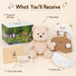 Tatuire Teddy Bear 11.8 Inch with One Clothing Stuff Animal Plush Gift for Kids Girls Women Birthday. (Brown Lamb Suit)