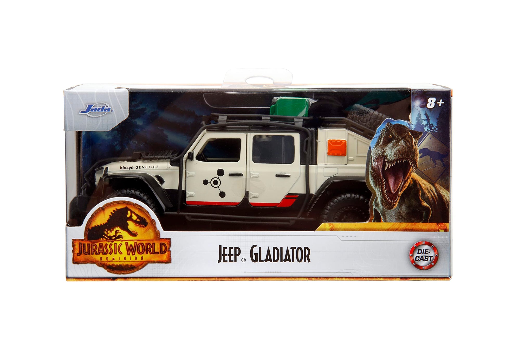 Jada Jurassic World Dominion 1:32 Jeep Gladiator Die-Cast Car, Toys for Kids and Adults