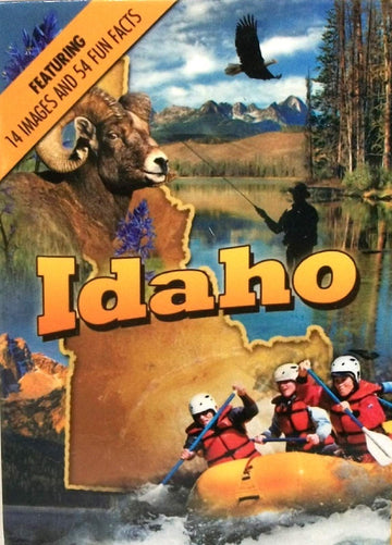 Saddle Mountain Souvenir Idaho Souvenir Playing Cards - 52 Fun Facts & Images, All Ages, Modern Style, Unisex, English, 1 Count, Pack of 52 Image
