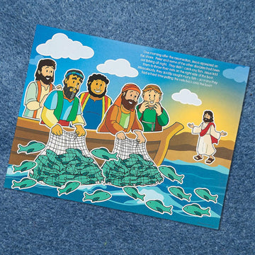 Fun Express Jesus Visits HIS Disciples Sticker Scene - Stationery - VBS Vacation Bible School Supplies/Decor - 12 Pieces