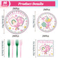 musaeva Pickleball Birthday Party Decorations Tableware, 96PCS Pickle Ball Disposable Pink Paper Plates and Napkins Decoration, Ball Theme Forks Decor