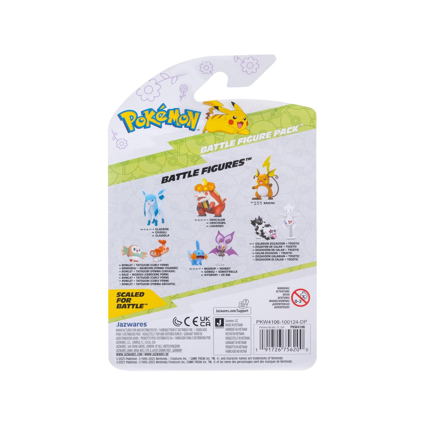 Pokemon Spring Easter 2025 Battle Figure Action Ready Collection You Choose 2 Pack (Pikachu and Deerling Spring Form)