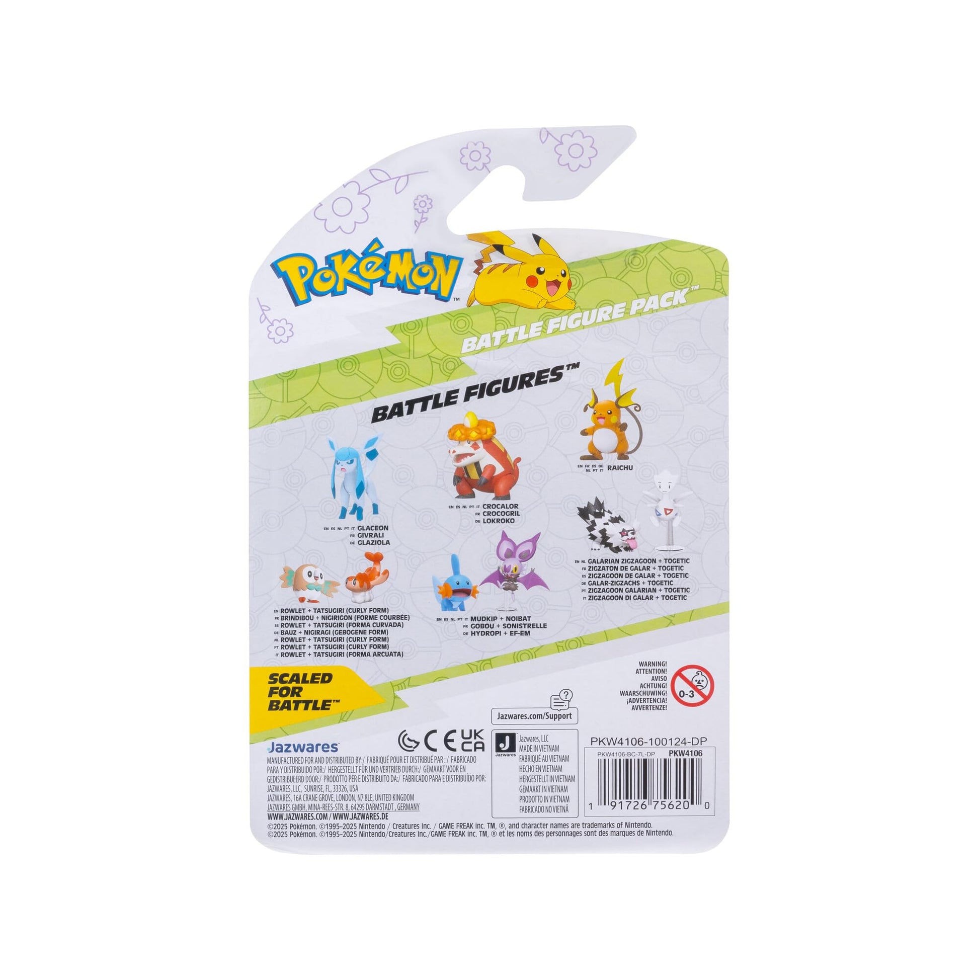 Pokemon Spring Easter 2025 Battle Figure Action Ready Collection You Choose 2 Pack (Pikachu and Deerling Spring Form)