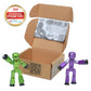 Zing StikBot Dual Pack - Includes 2 StikBots - Collectible Action Figures and Accessories, Stop Motion Animation, Ages 4 and Up (Metal Eggplant+Metal