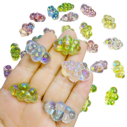 30 Pieces Tiny Fake Bubbles for Dollhouse Mini Bathtub 1:6 Miniature Dollhouse Accessories Bubble Decor for Fairy Garden Beach, Acrylic Bubble Beads
