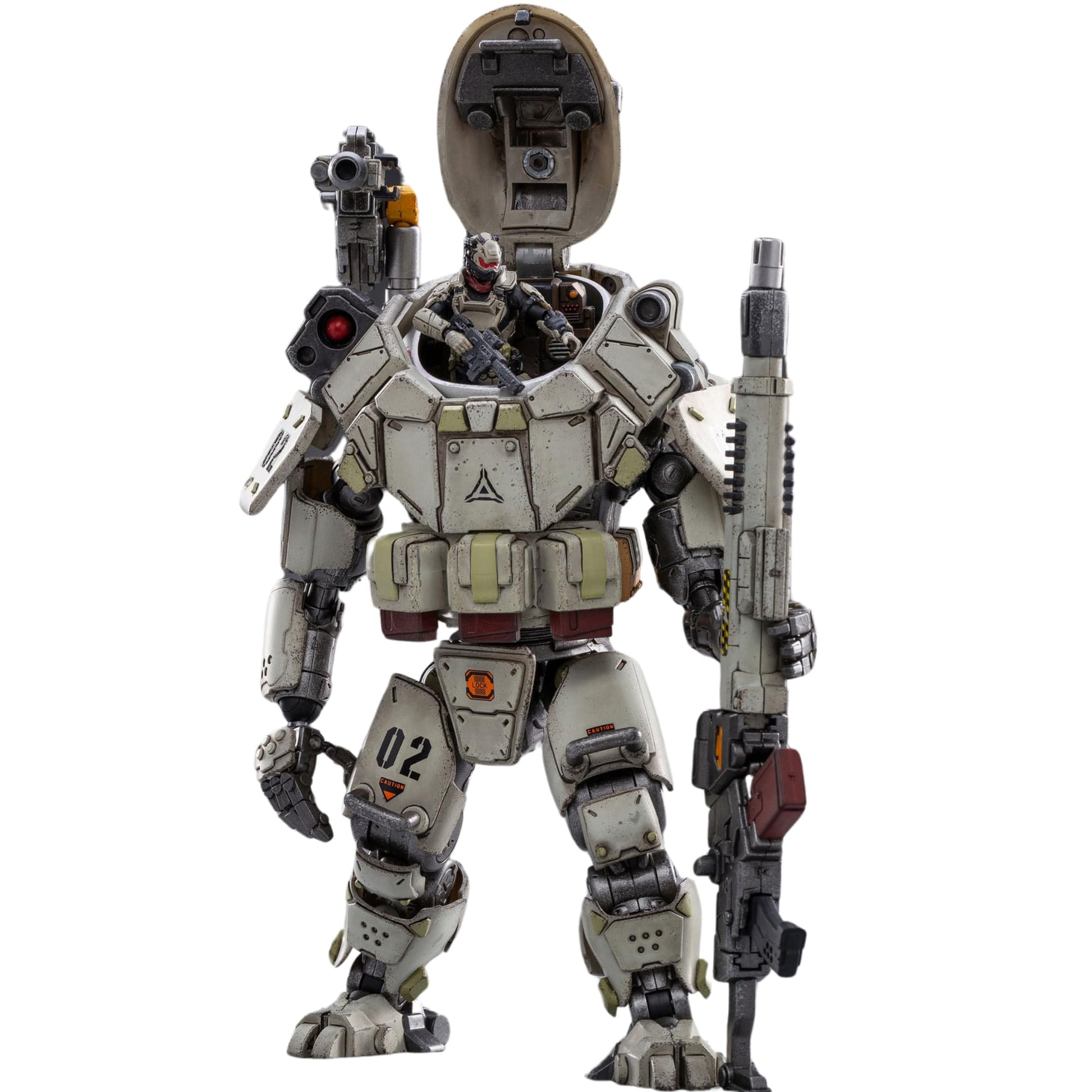 JoyToy 1/25 Action Figures White Steel Bone Mechina Armor and Soldier Anime Figure Collection Modern Military Model Dark Source Toys