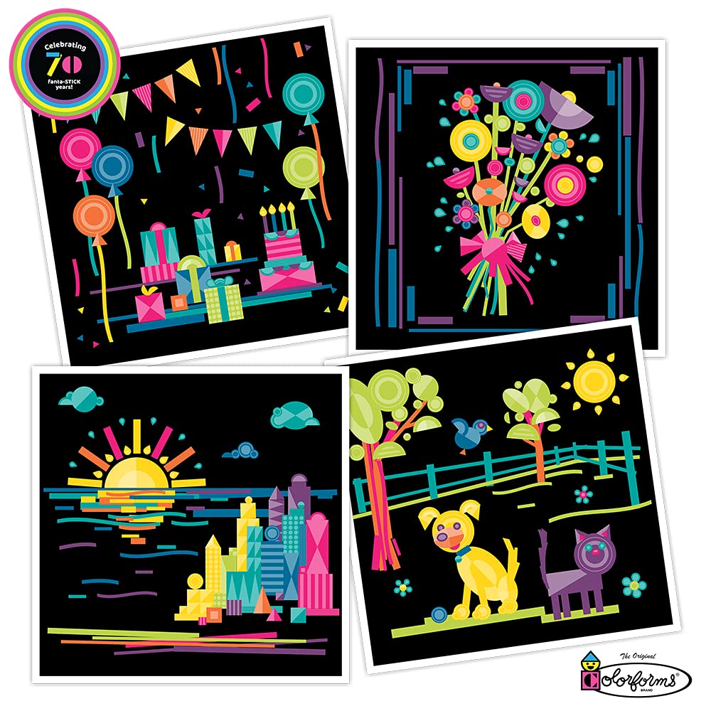 Colorforms Stickers for Kids, 70th Anniversary Box Set - Stickers for Adults, Arts and Crafts, Scrapbook Stickers, Kids Crafts, 500+ Kids Stickers