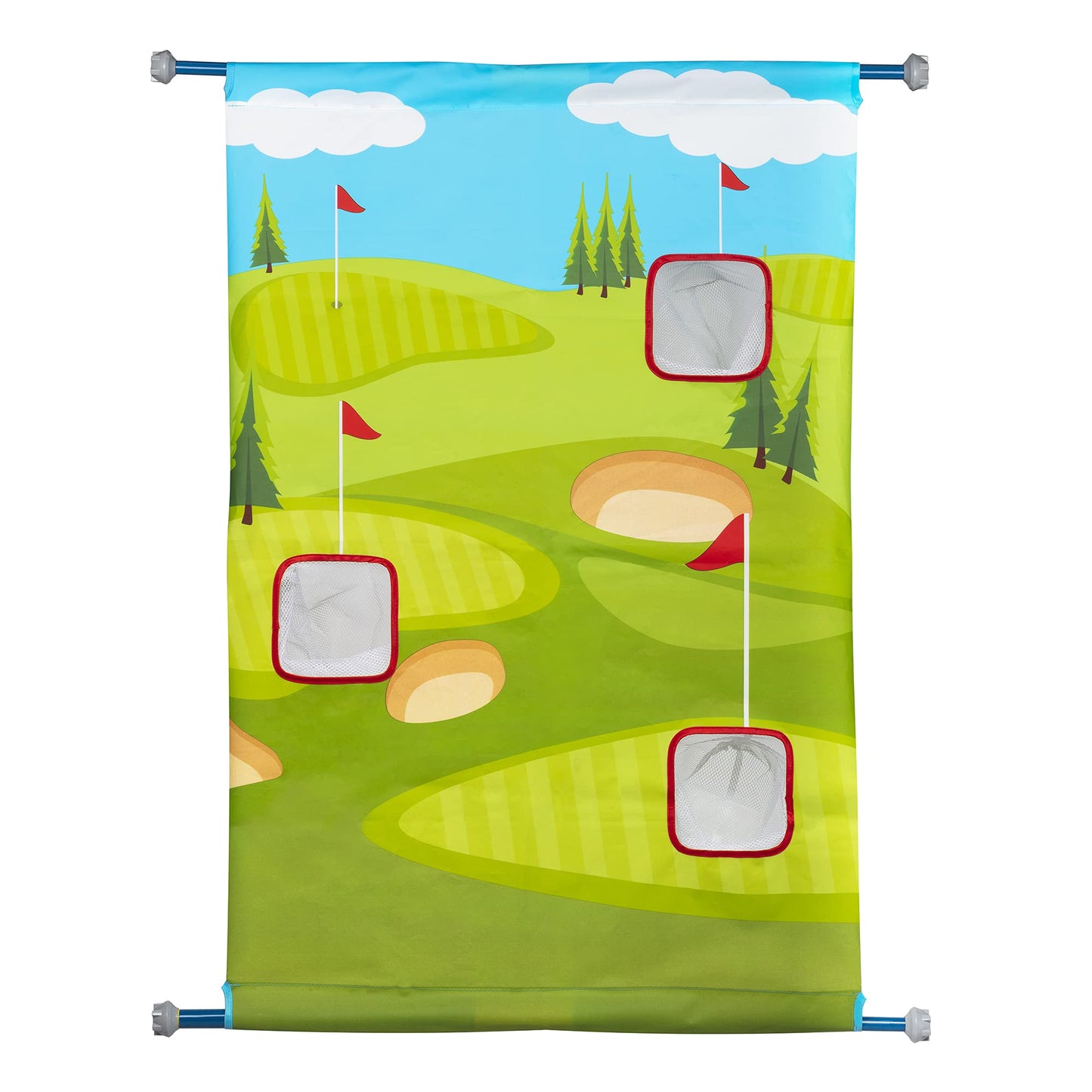 Maui Toys Golf Indoor Hallway Games! Fun 3 Hole Golf Course with 3 Golf Balls, 1 Driver & 1 Tee