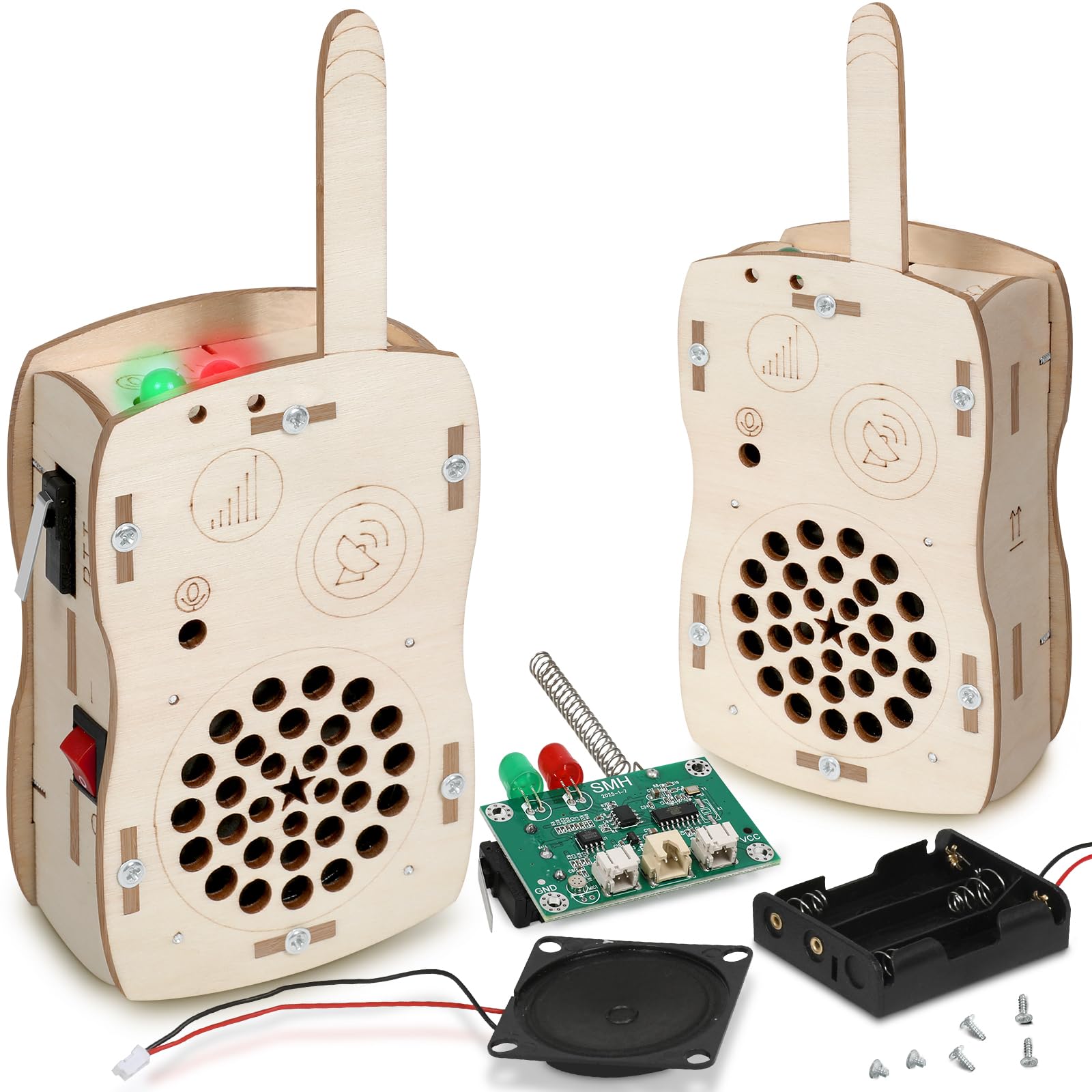 Stem Projects Walkie Talkies Toys for Boys Age 8-12 12-14 Science Kit Building Own DIY Electronics Kit for Kids Science Experiments Kid 9-12 Boy Toys