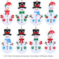 Max Fun Diy Felt Christmas Snowman Games Set with 58Pcs Crafts kit Wall Hanging Xmas Gifts for Christmas Winter Holiday Party Decorations (Snowman)