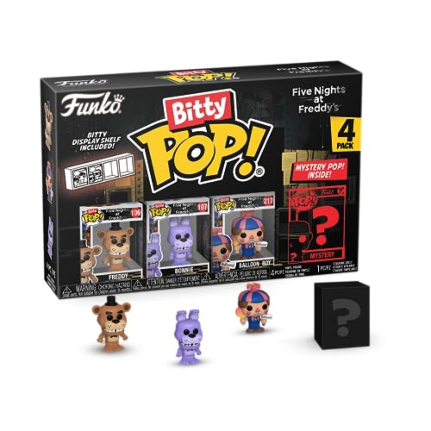 Funko Bitty POP! 4 Pack FNAF : Freddy, Bonnie, Balloon Boy & Mystery