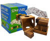 Soma Cube Puzzle Wooden with 50 Playing Cards 3D Brain Teaser Large Size