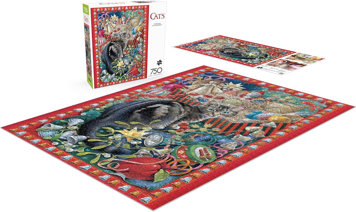 Buffalo Games - Christmas Cat-tastrophy - 750 Piece Puzzle for Adults