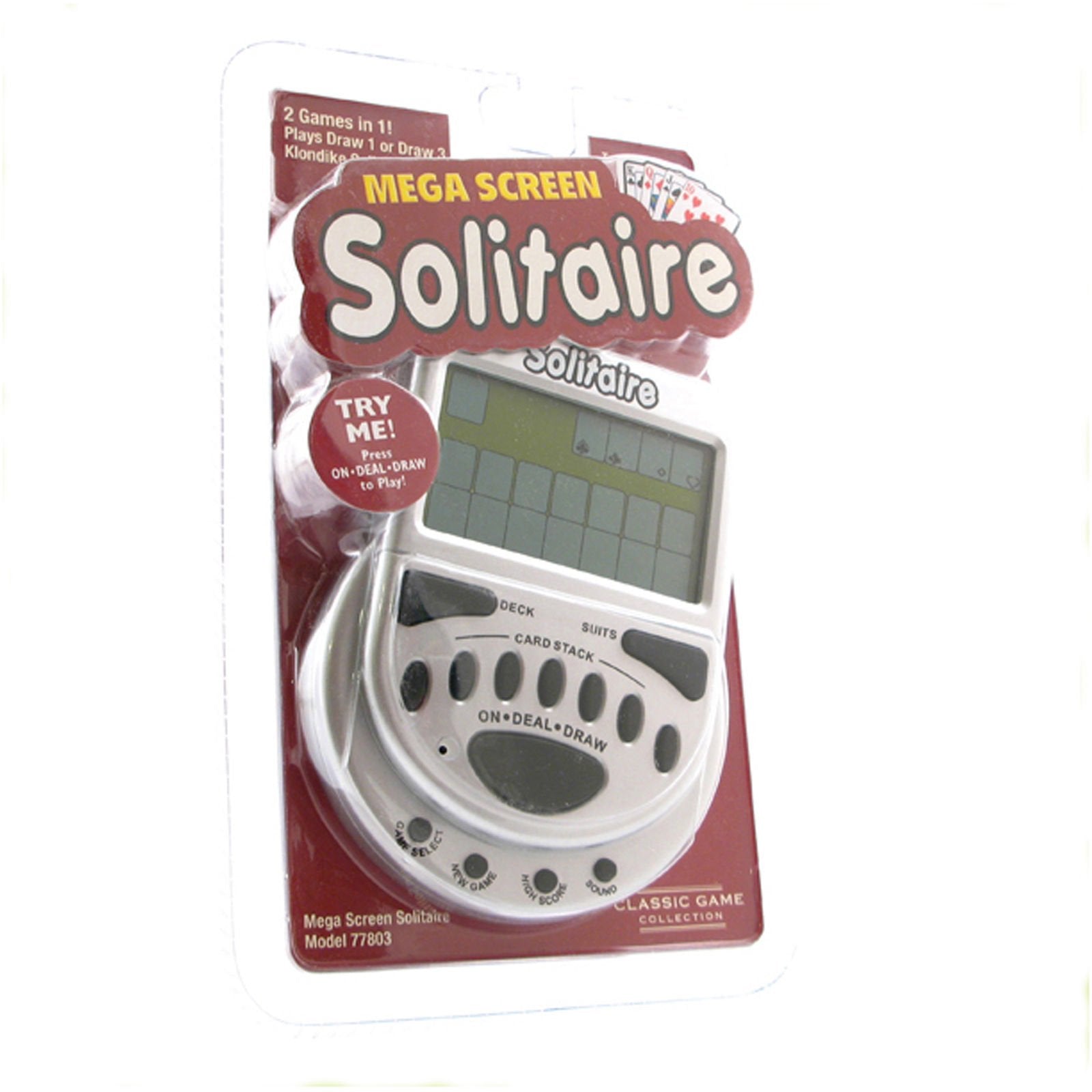 Solitaire Handheld Electronic Game Mega Screen Travel Games Batteries Included ,#G14E6GE4R-GE 4-TEW6W253692