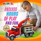 Timber Log Truck Toys for Boys - Logging Trucks for Toddlers - Friction-Powered Vehicle Playset w/Lights & Sounds, Working Crane, Claw, Logs, Flatbed