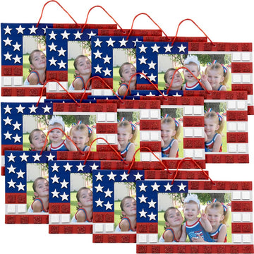 Fun Express Adhesive Jewel Mosaic Flag Frame CK-12 - Craft Kits - 12 Pieces
