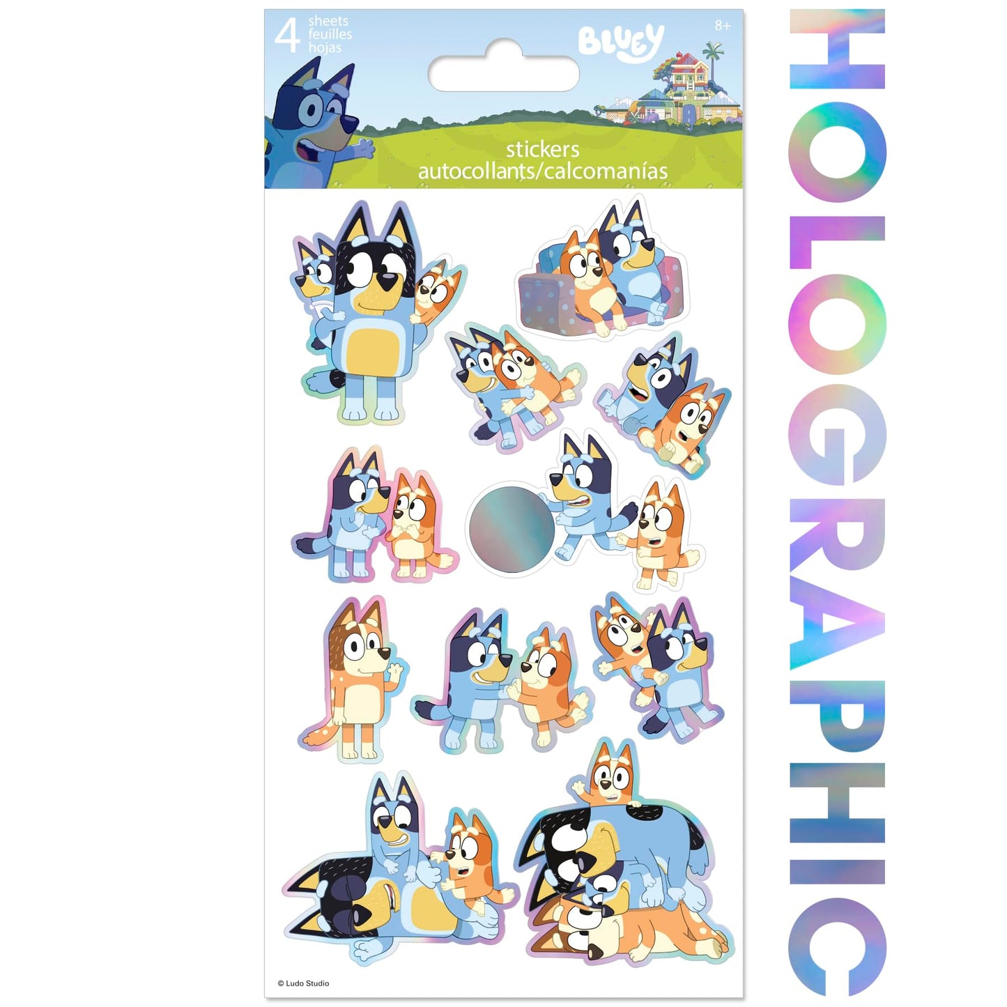 Bluey Holographic Stickers Pack