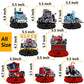 Heavy Trucks Semi Truck Happy Birthday Honeycomb Centerpieces Transportation Theme Decor for Men Boys 1st Birthday Party Supplies Baby Shower