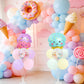 Ice Cream Party Balloons Stand for Table 2 Sets with 2 Ice Cream Foil Balloons 14 Pastel Latex Balloons for Sweet One Birthday Girl Baby Shower Party