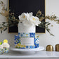 Blue Tile and Lemons Cupcake Wrappers,Mediterranean Tiles,24 Lemon Cupcake Toppers +Cupcake Wrappers