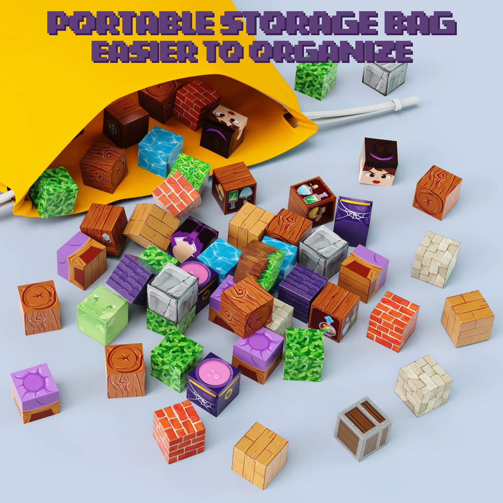 FunsBloomify Magnetic Blocks 120PCS Enchanted Forest | STEM Educational Building Toys for Kids Age 3+, Creative Stacking Construction Set with 0.8in