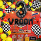 DEAPEICK 134pcs Balloons Race Car Party Supplies - Racing Car Theme Decorations Kit With Number Balloons, Garland, Vroom Birthday Party Decorations