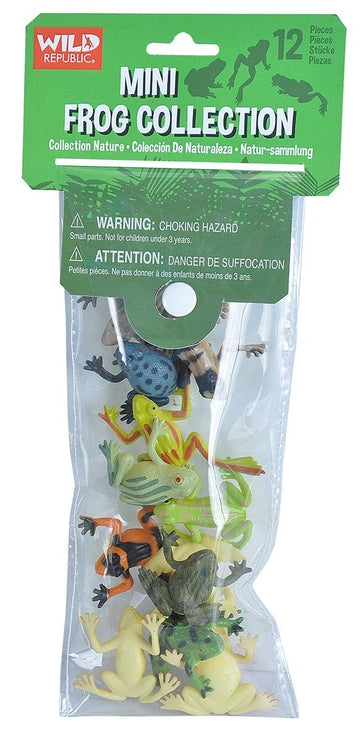 Wild Republic Polybag Mini Frog Figurines - 11"