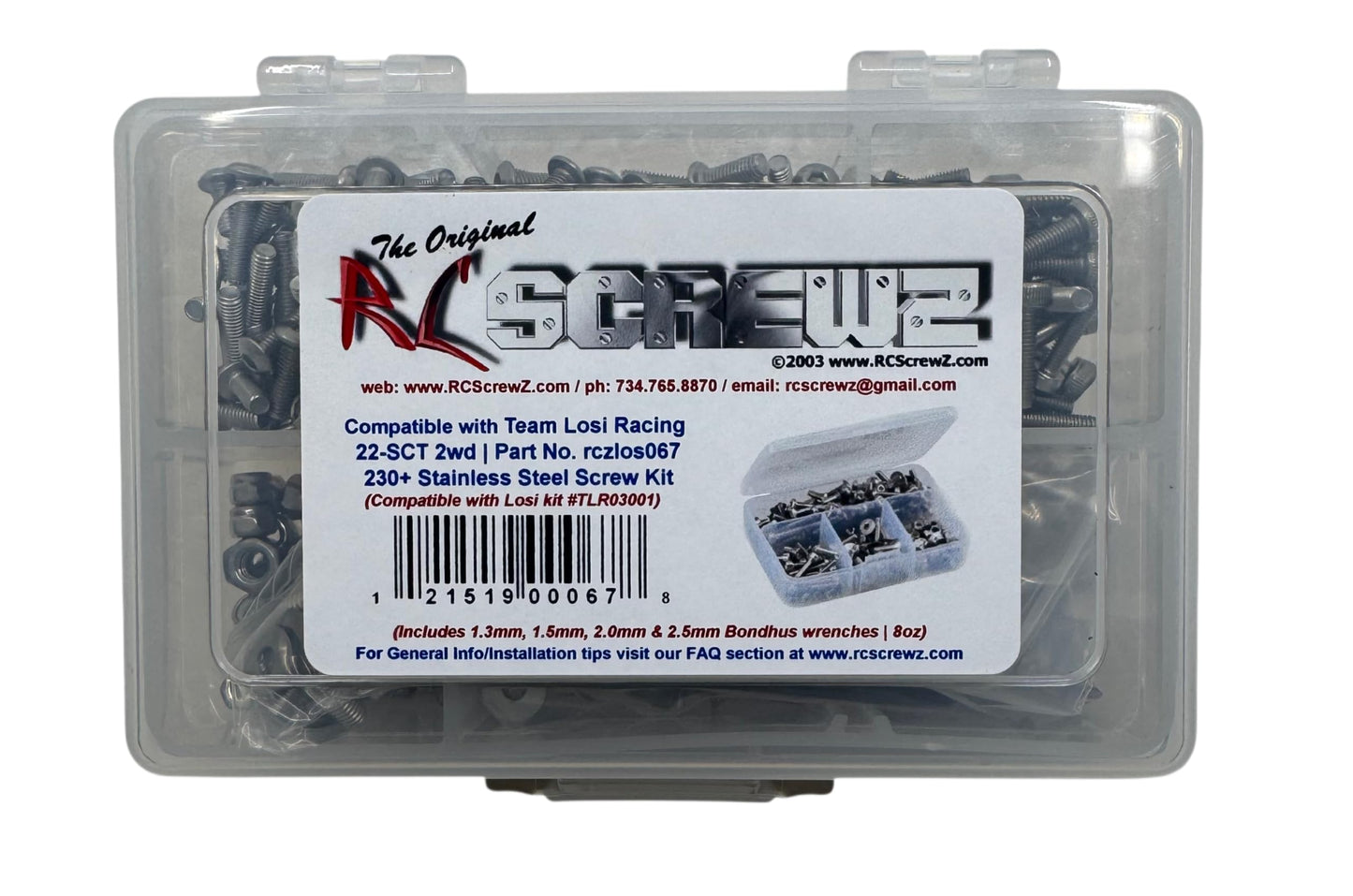 RCScrewz Compatible with Losi 22-SCT 2WD, RCZLOS067 Stainless Steel Screw Kit