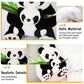 AIXINI 10" Plush Panda Stuffed Animal with Panda Baby & Mom, Soft Bamboo Toy