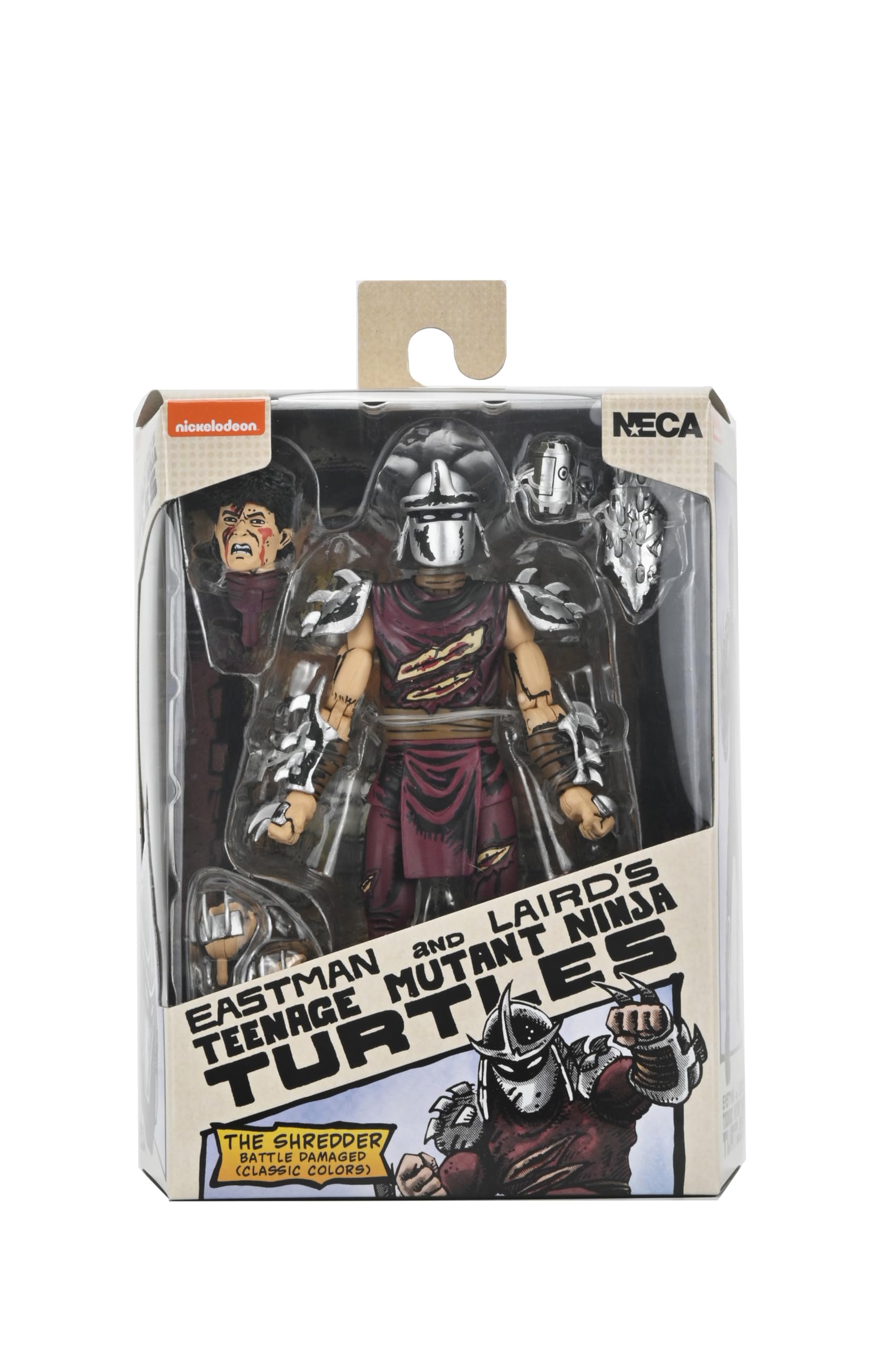 NECA Teenage Mutant Ninja Turtles Mirage Comics Battle Damaged Shredder 7" Scale Action Figure