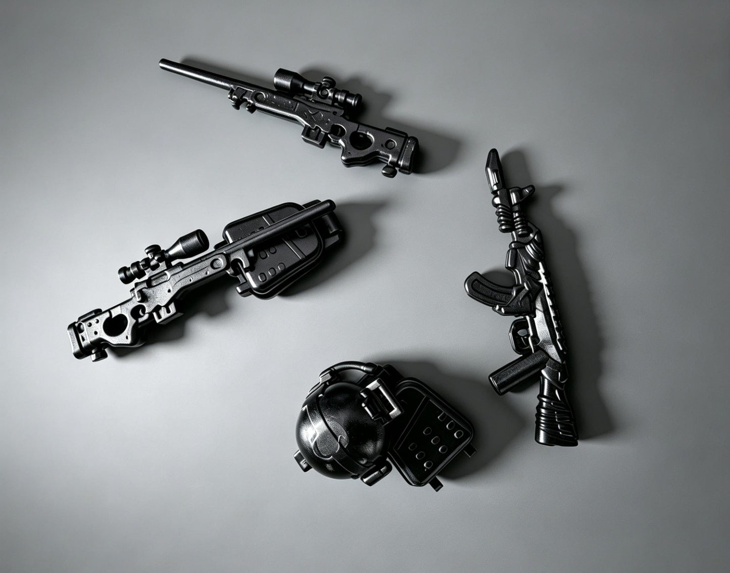 6 Set Building Weapons Pack for Minifigures, Army Assortment Pack, Compatible with Lego Parts and Pieces