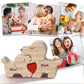 Personalized Wooden Puzzle with 2 Names,Wooden Elephant Puzzle,Customizable Wooden Puzzle for Home Decor and Thoughtful Gifts,Valentine's Day Gift