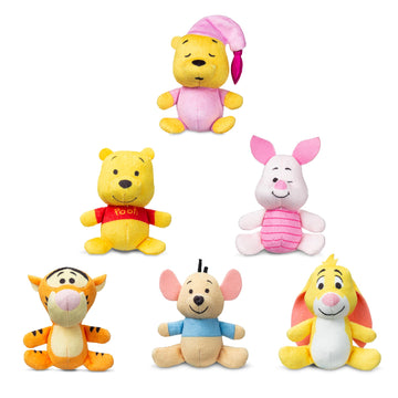 Micro Teenies Winnie The Pooh and Pals 6 Pack - Miniature Plush Figure, Suffed Animal, Toy Mini Soft Figure for Kids, Girls and Boys Ages 4+