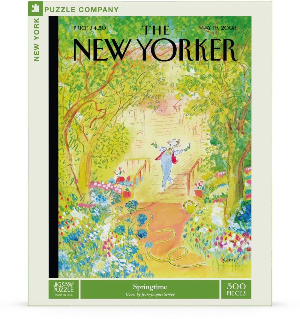 New York Puzzle Company - New Yorker Springtime - 500 Piece Jigsaw Puzzle for Family Game Nights by Jean-Jacques Sempé
