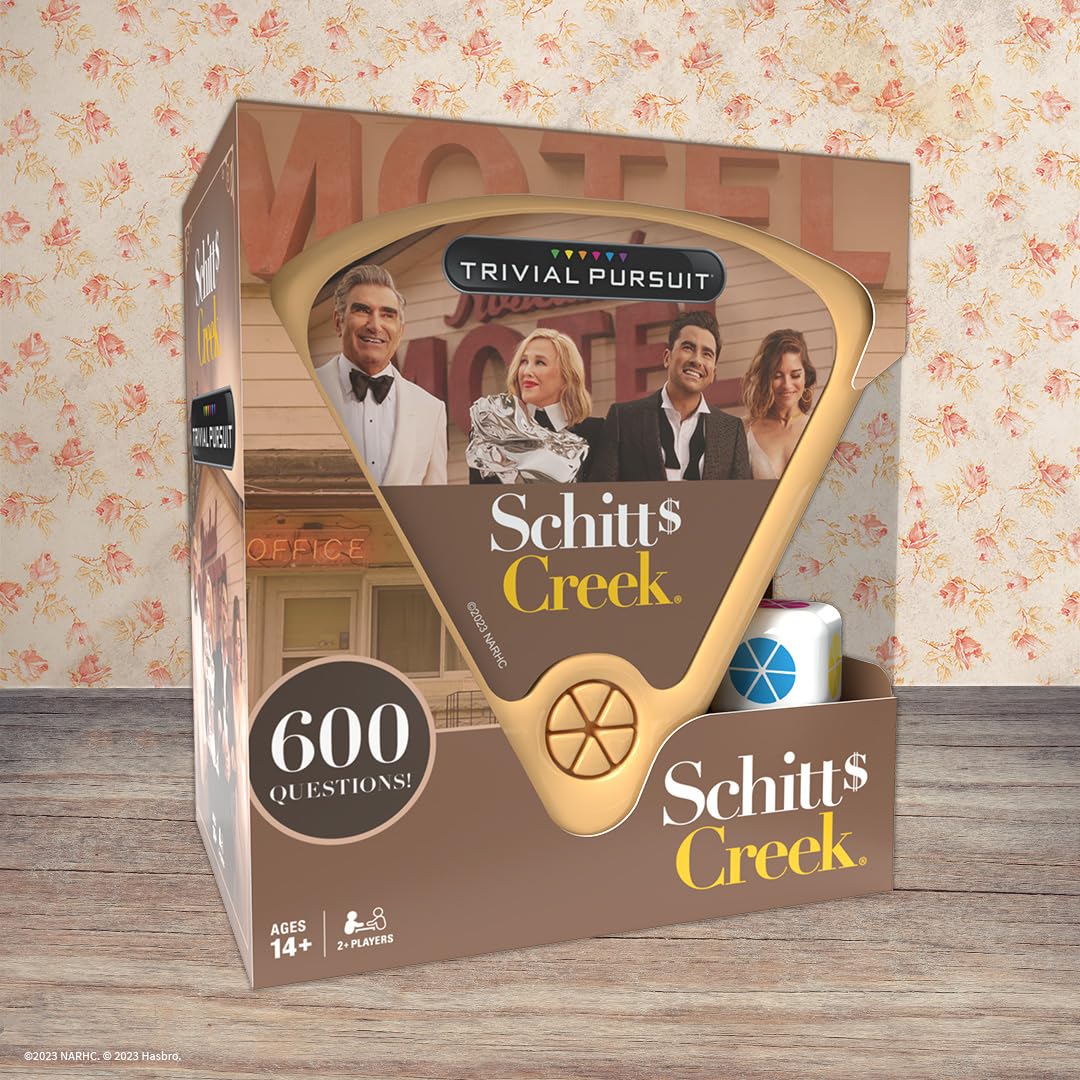 Trivial Pursuit Schitt's Creek Edition | Trivia Game Questions from Schitt's Creek | 600 Questions & Die in Travel Container | Officially Licensed